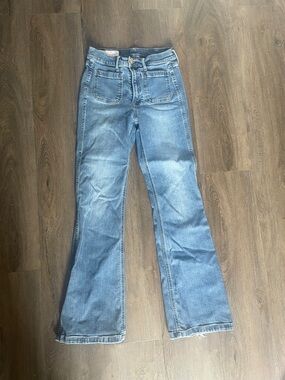 GAP Medium Blue High-Rise Flare Jeans - Women's